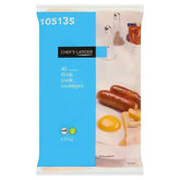 Chefs Larder 40 Thick Pork Sausages 2.27kg  Adomoo